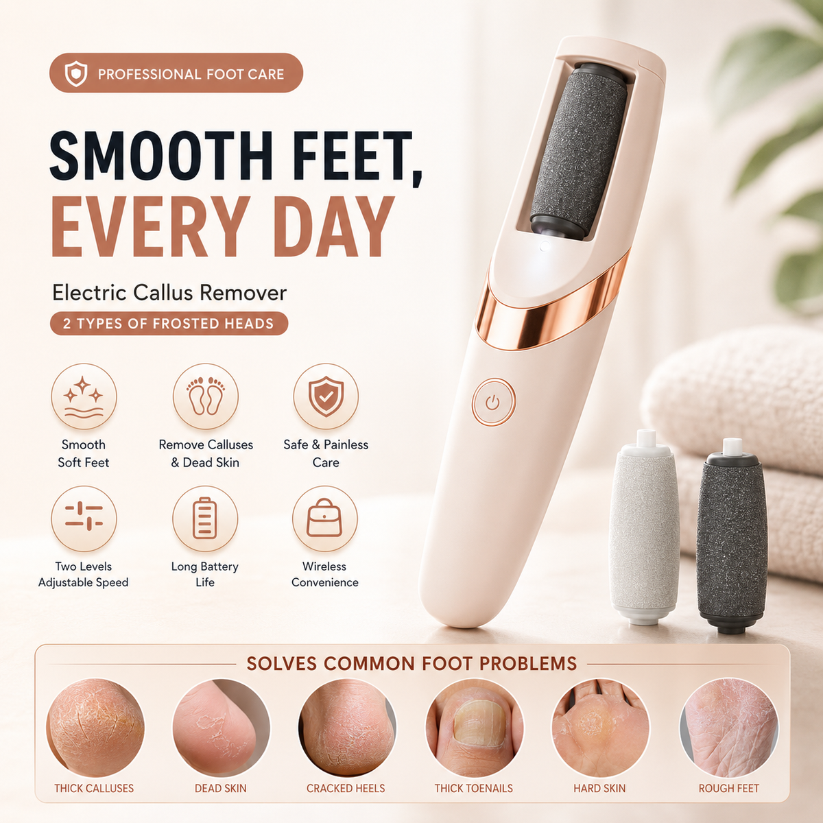 HeelGlow Pro™ | Electric Callus Remover