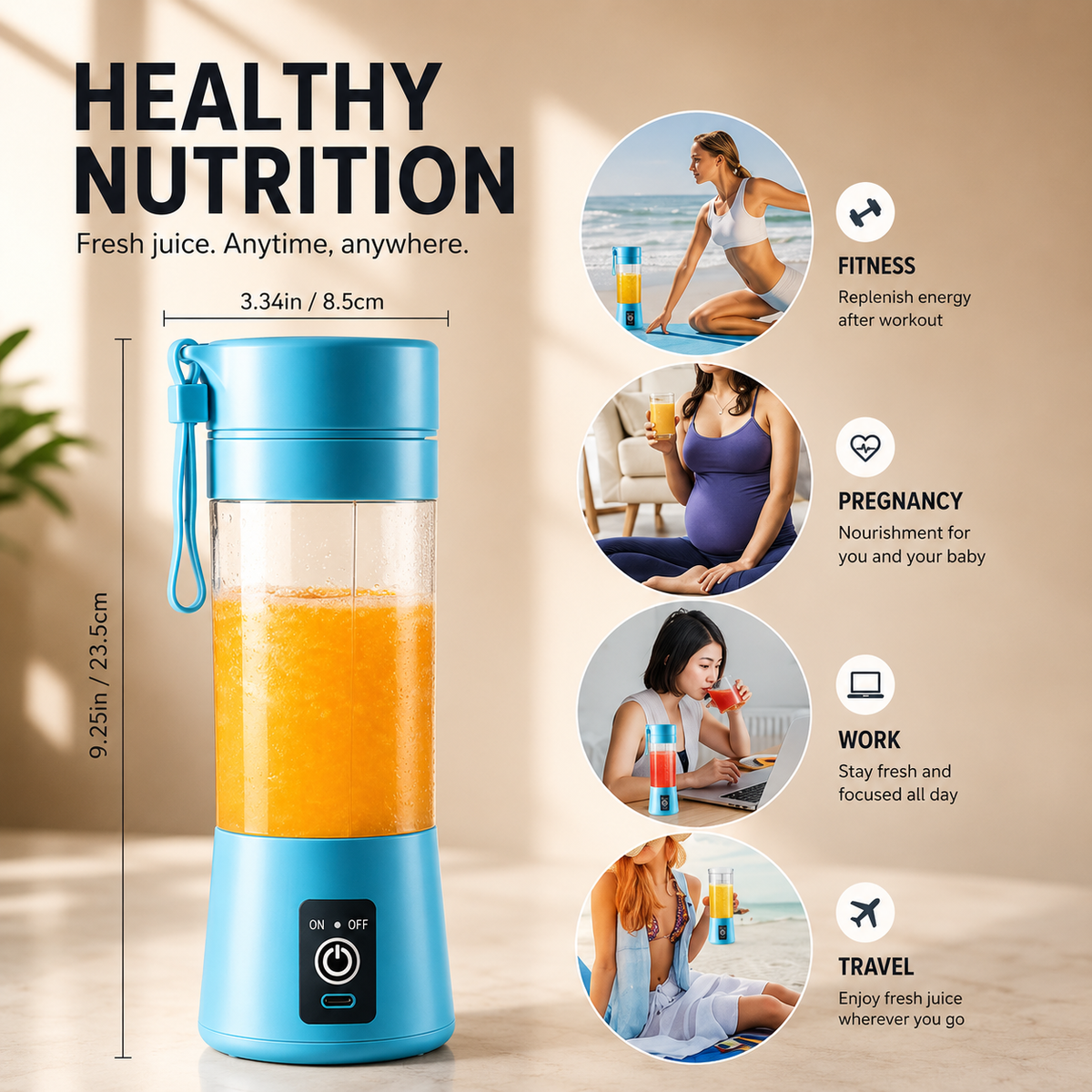 SmoothSip™ Personal Smoothie Maker