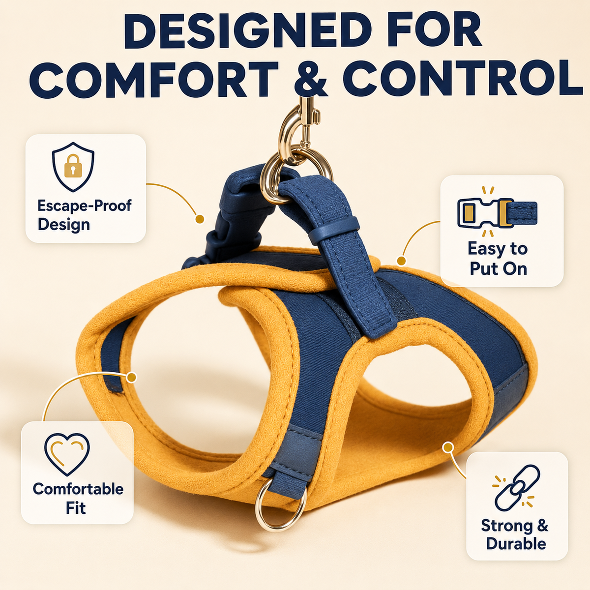 PurrGuard™ Escape-Proof Cat Harness