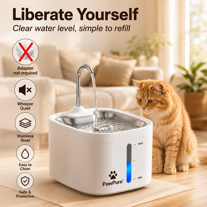 PawPure™ | Stainless Steel Pet Water Fountain