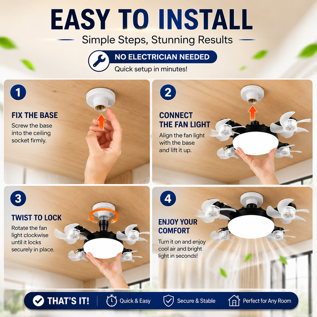 AeroGlow™ Smart Ceiling Fan Light