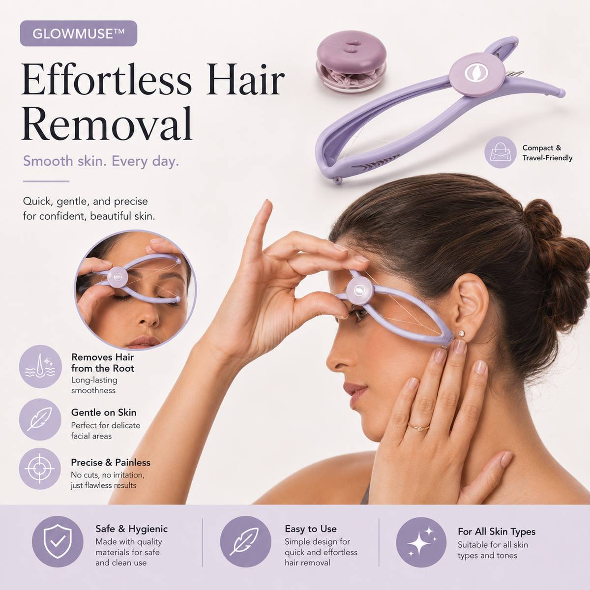 GlowMuse™ Facial Hair Remover