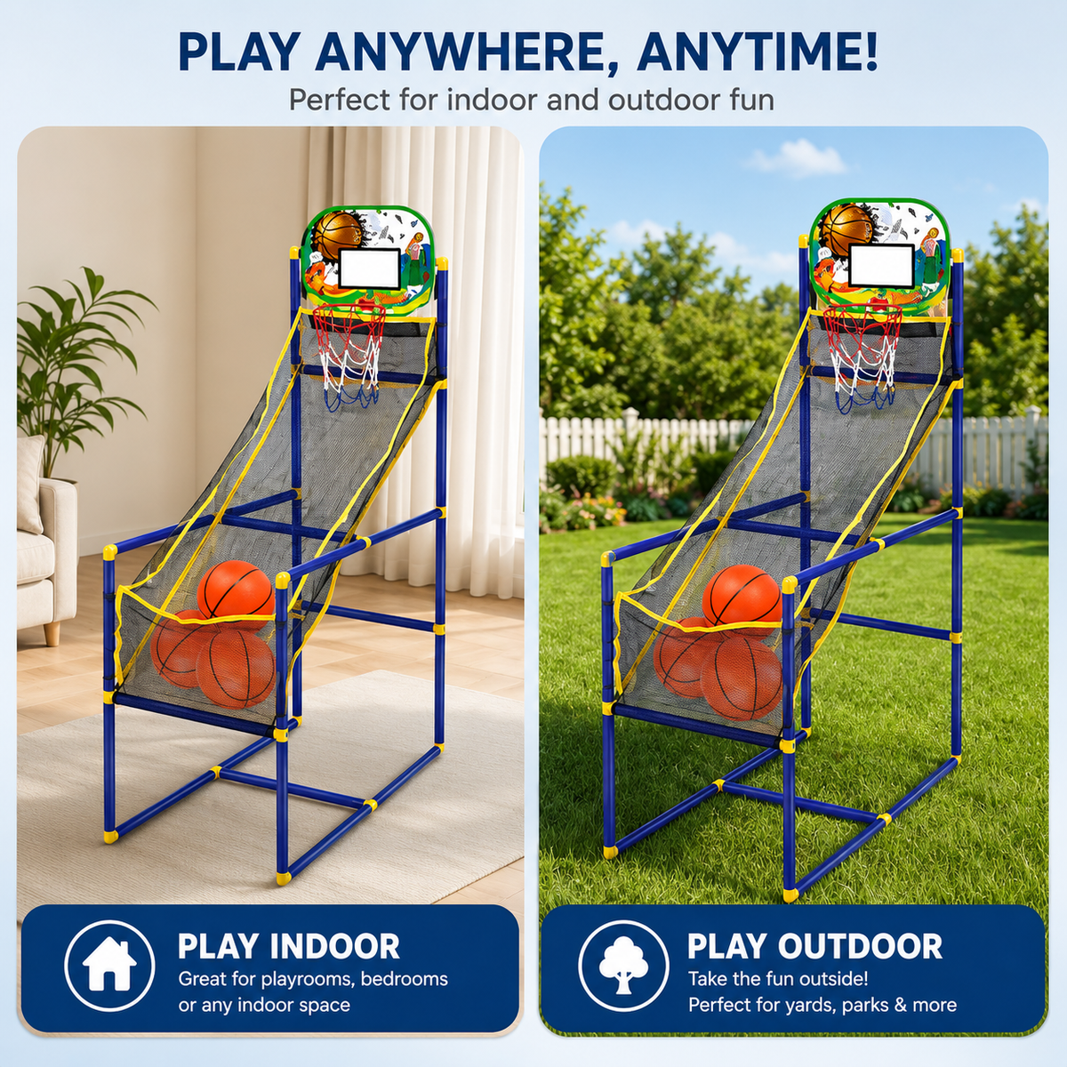 Bounce & Score™ | Kids Arcade Basketball Game Set