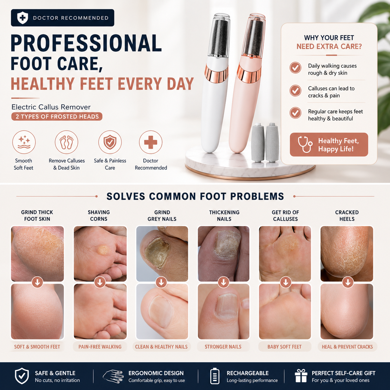 HeelGlow Pro™ | Electric Callus Remover
