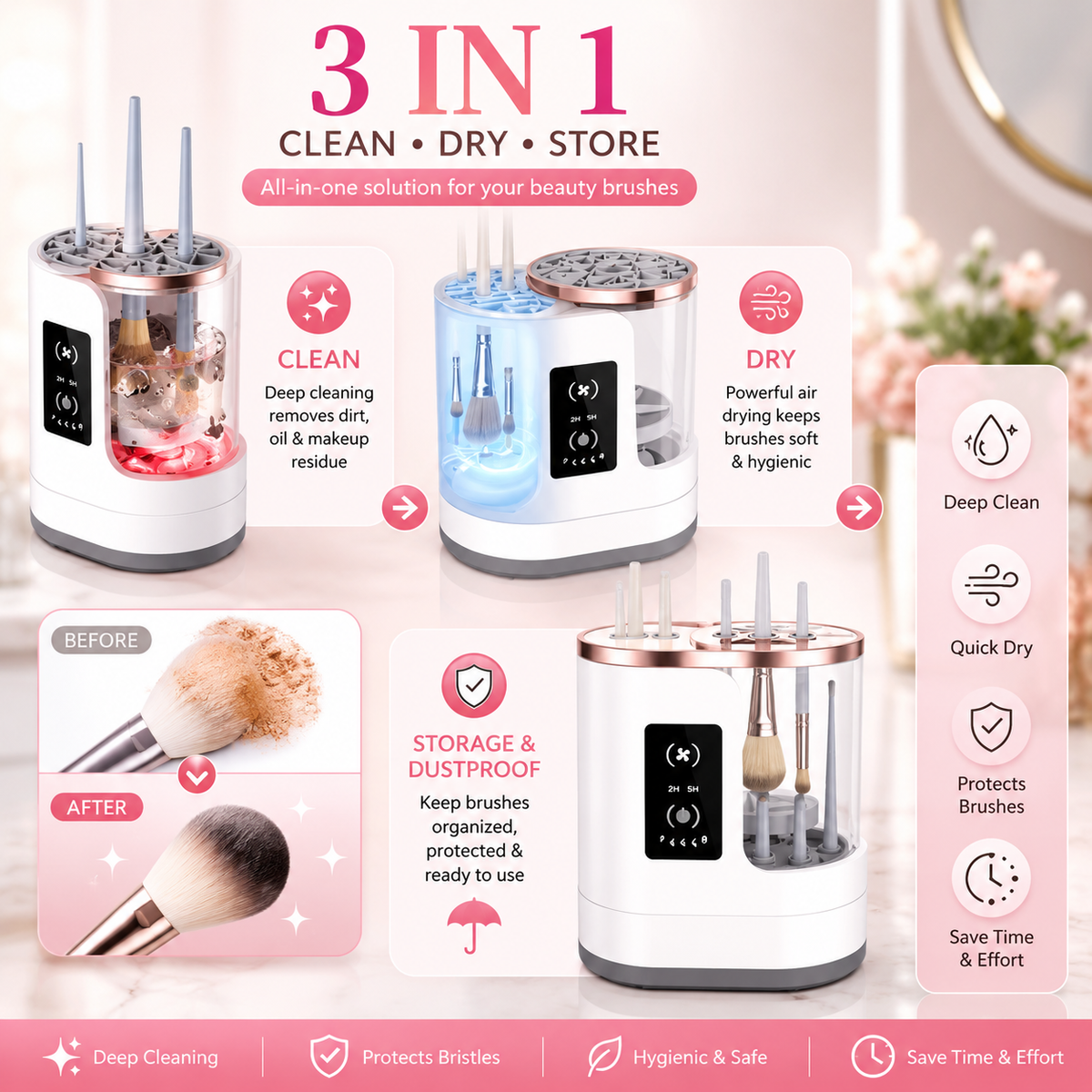 Electric Makeup Brushs Cleaneing Machine