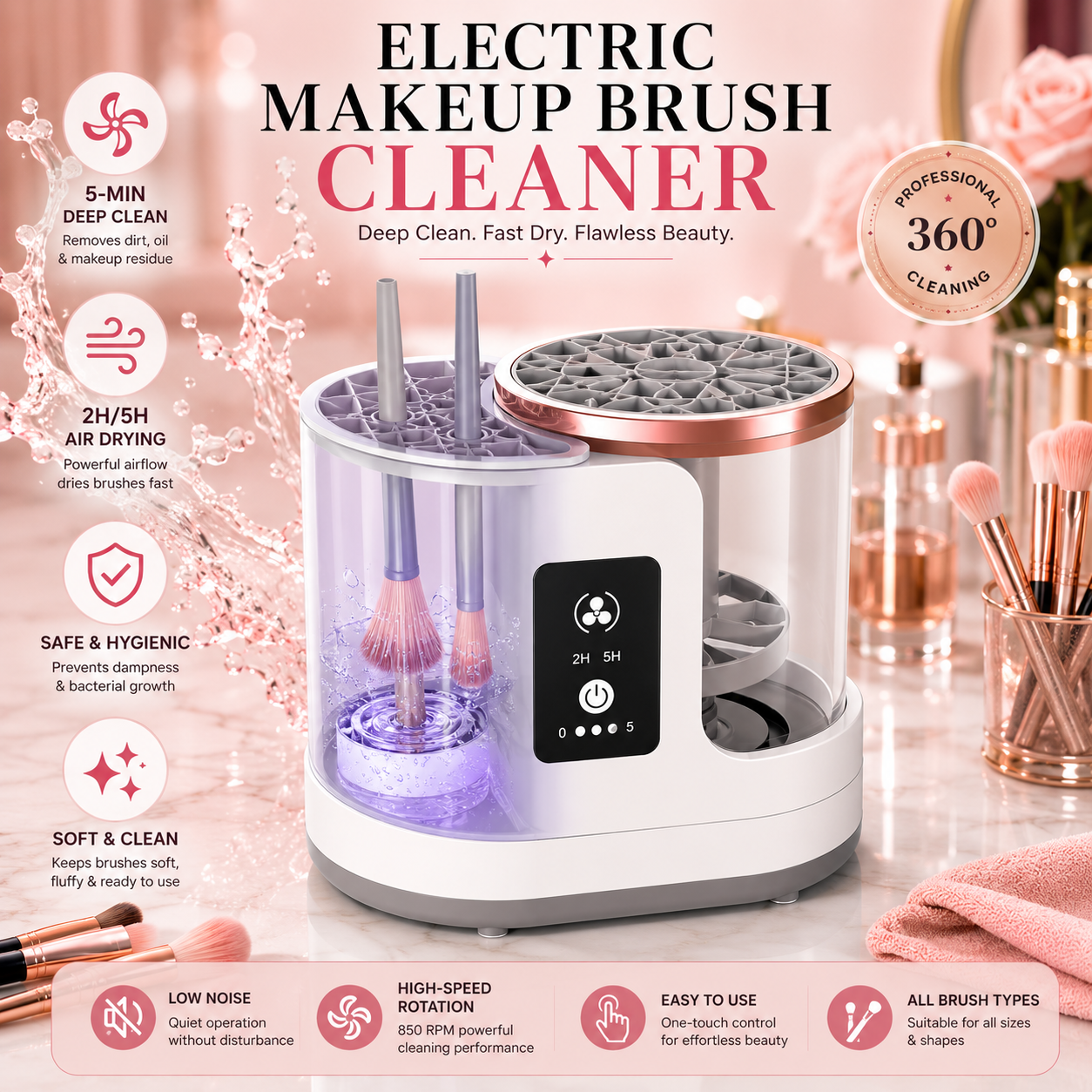 Electric Makeup Brushs Cleaneing Machine