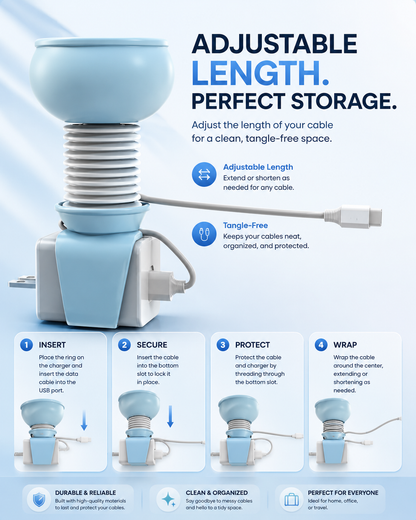 CableBuddy™ – Cute Cable Protector & Organizer