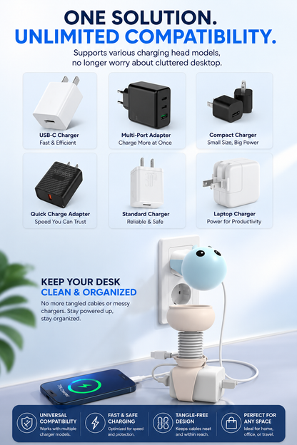 CableBuddy™ – Cute Cable Protector & Organizer