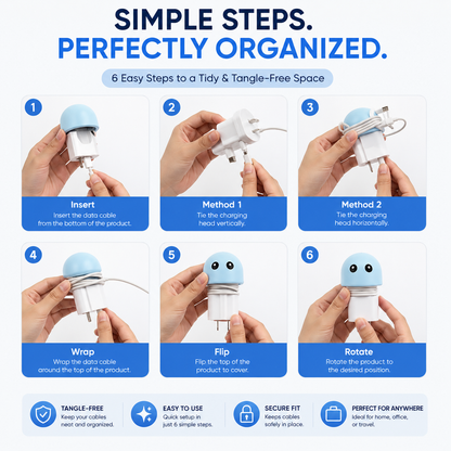 CableBuddy™ – Cute Cable Protector & Organizer