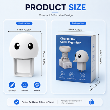 CableBuddy™ – Cute Cable Protector & Organizer