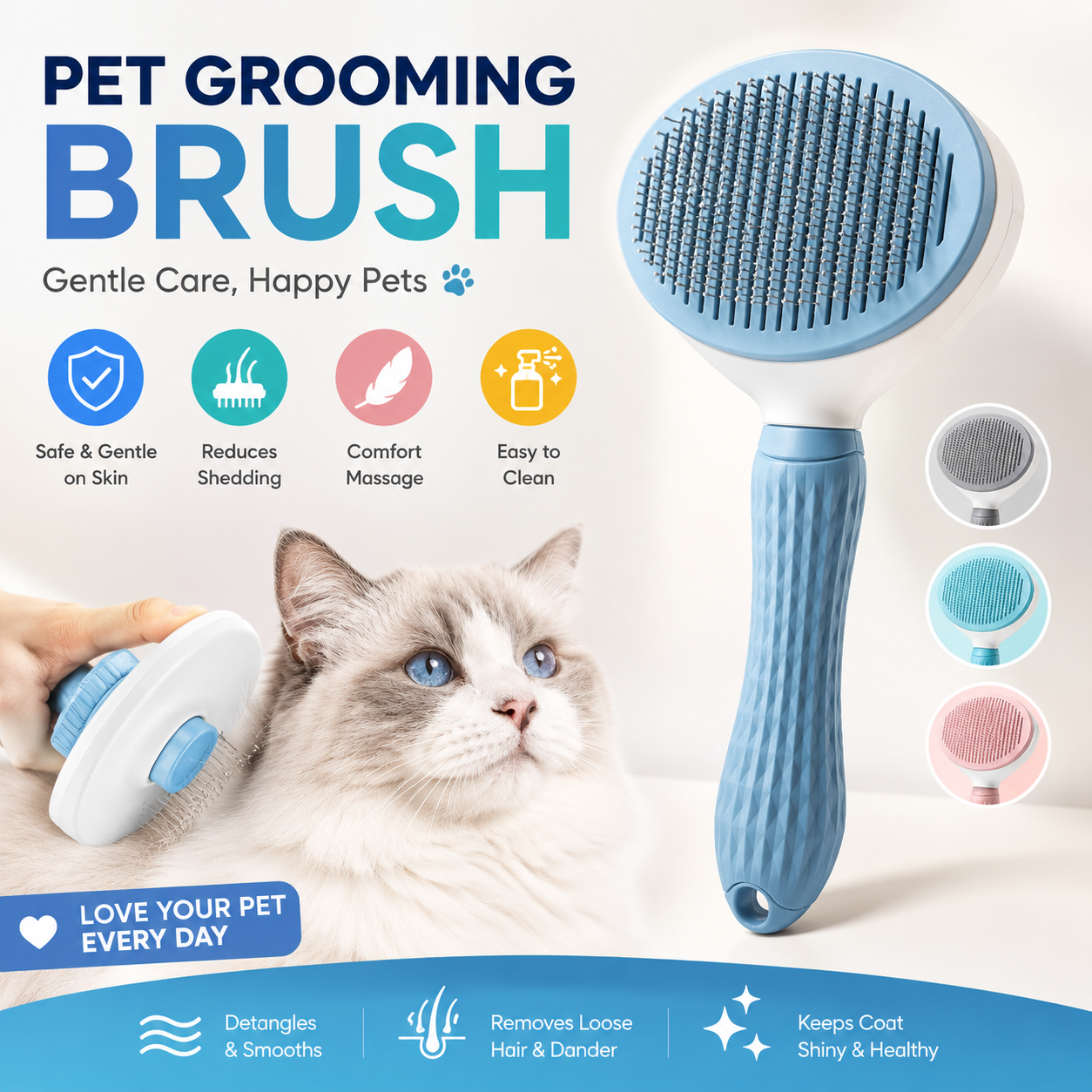 FluffyFlow™ Dog & Cat Grooming Brush