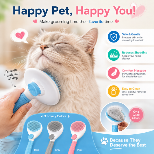 FluffyFlow™ Dog & Cat Grooming Brush