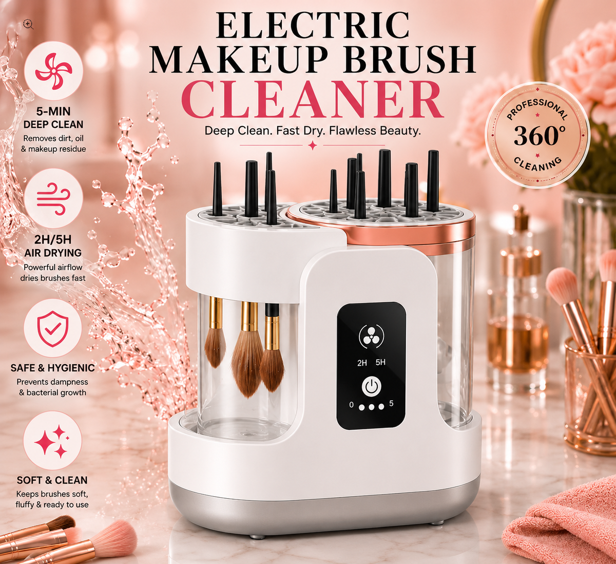 Electric Makeup Brushs Cleaneing Machine
