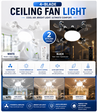 AeroGlow™ Smart Ceiling Fan Light