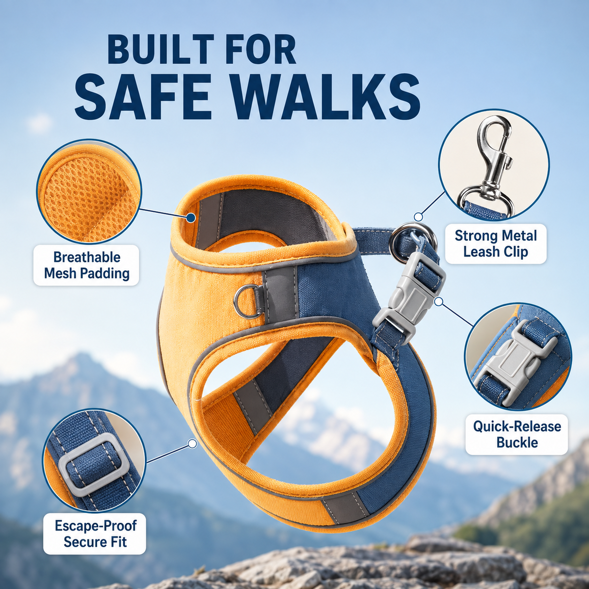 PurrGuard™ Escape-Proof Cat Harness