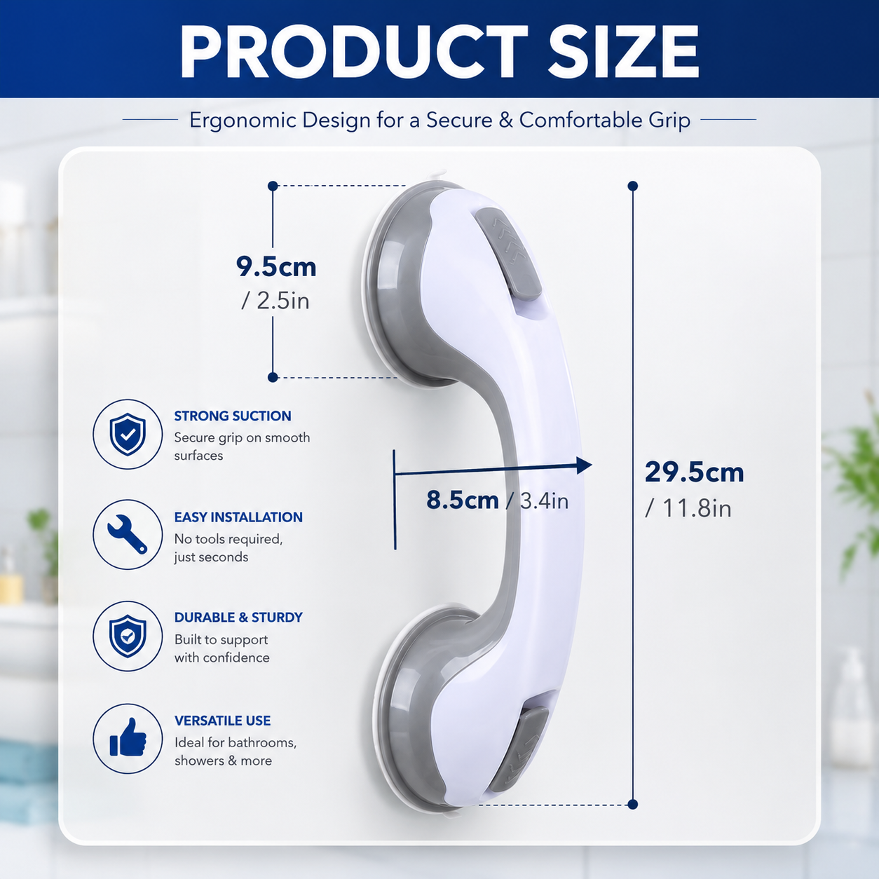 ComfortGrip™ | Bathroom Safety Support Bar