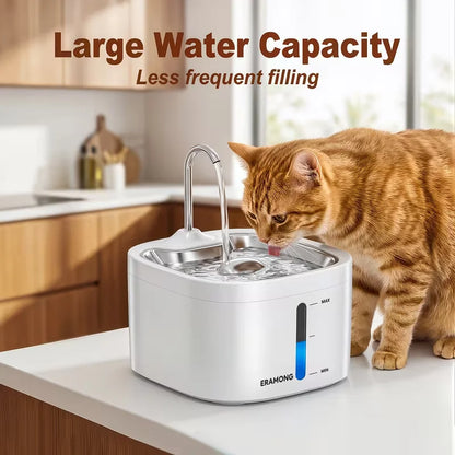 PawPure™ | Stainless Steel Pet Water Fountain
