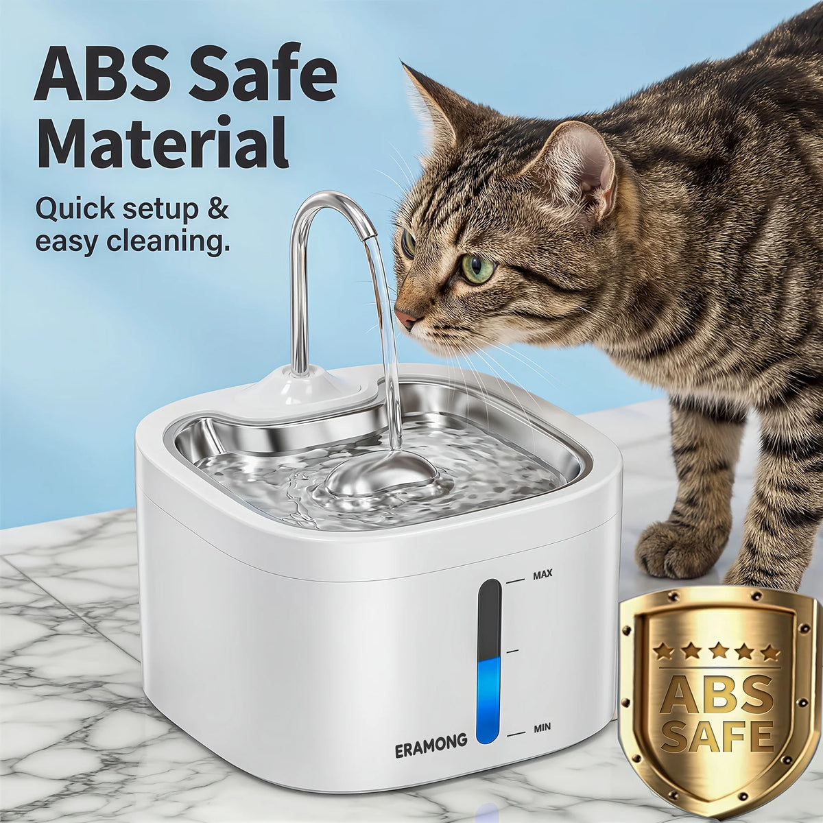 PawPure™ | Stainless Steel Pet Water Fountain