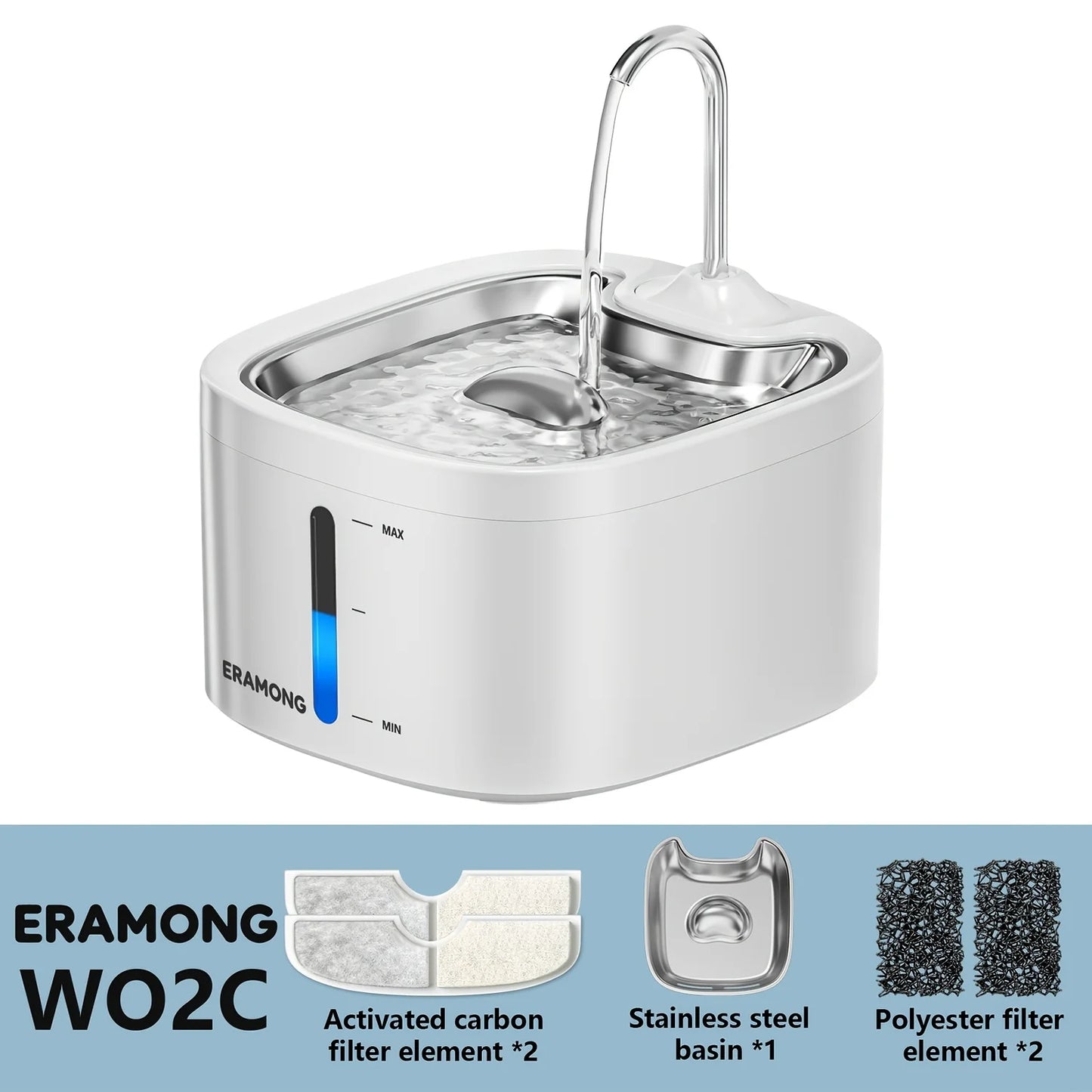 PawPure™ | Stainless Steel Pet Water Fountain